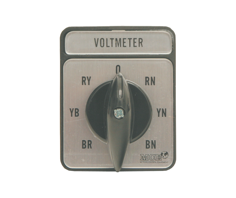 VOLTMETER SWITCH 3 PHASE TO NEUTRAL - (OFF-RN-WN-BN)