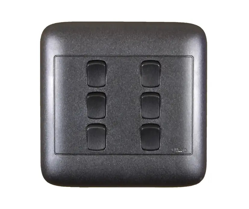 4X4 6Lever 1Way Black Switch