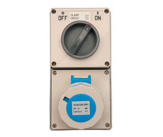 16A & 32A Switched Socket - Non Interlocked - Surface Mounting - IP67