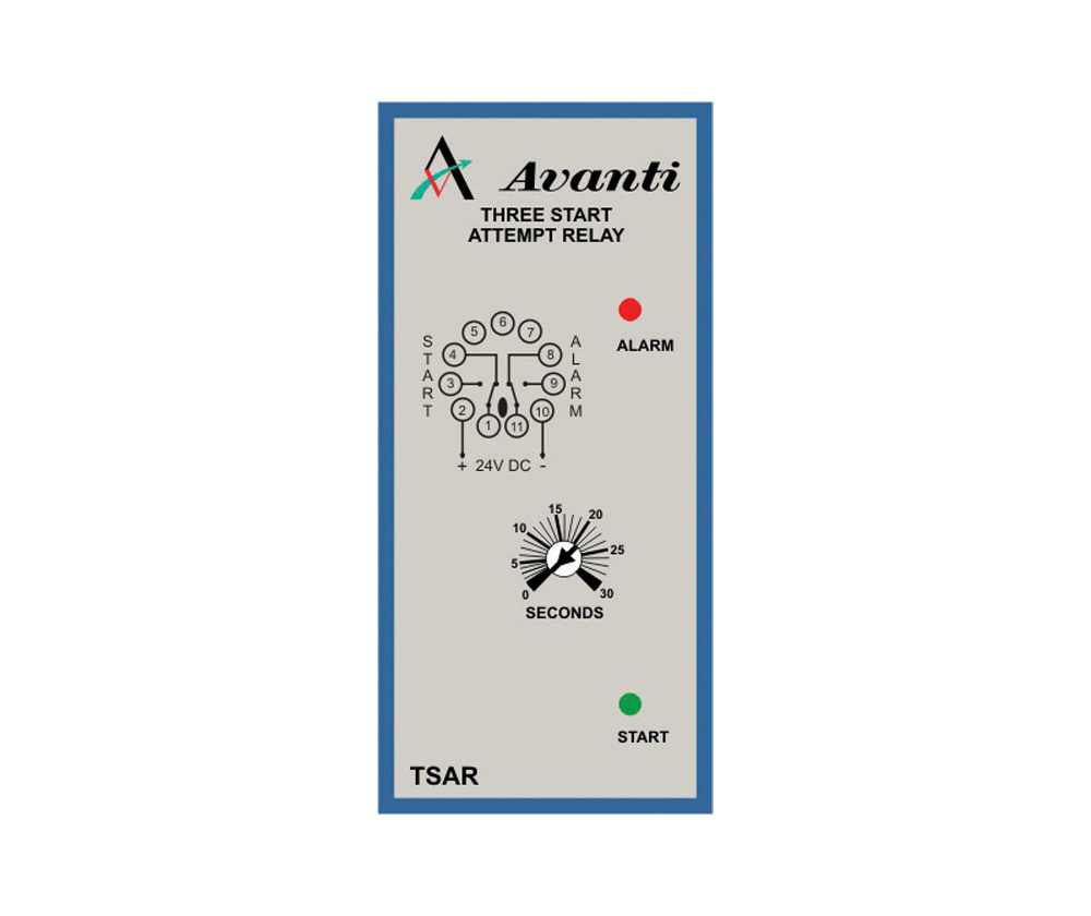 12Vac/Dc Three Start Attempt Relay