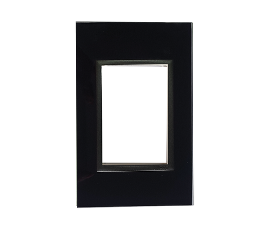 4 X 2 Yokes Black Glass