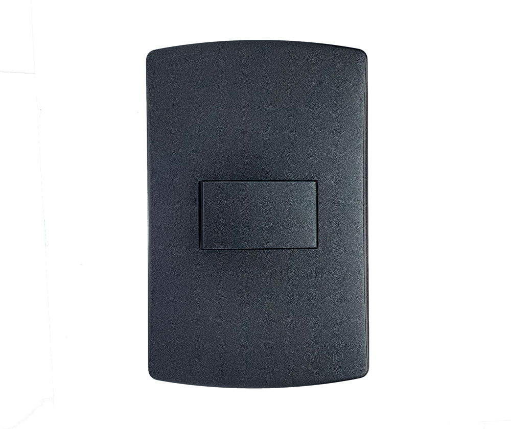 4X2 1 Lever 1 Way Switch Black Graphite