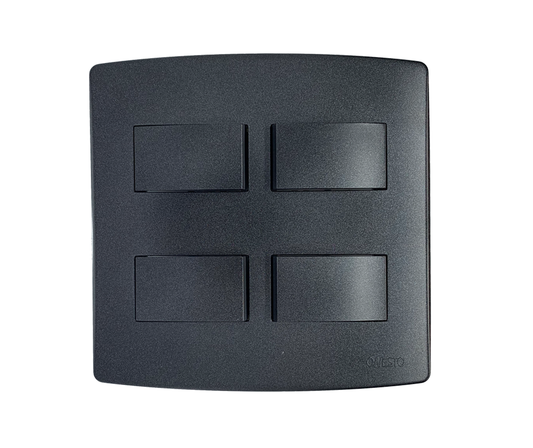 4X4 4 Lever 1 Way Switch Black