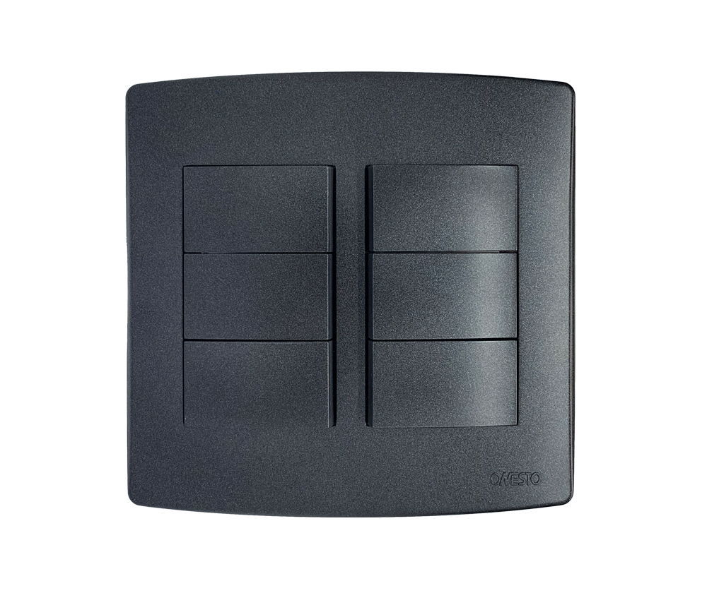 4X4 6 Lever 1 Way Switch Black