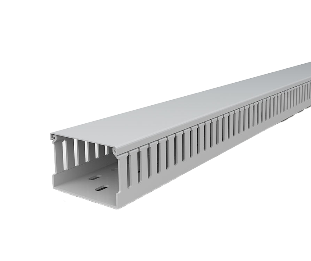 2m Length (4mm Slot/ 6mm Tongue) Thermoplastic Slotted Trunking.