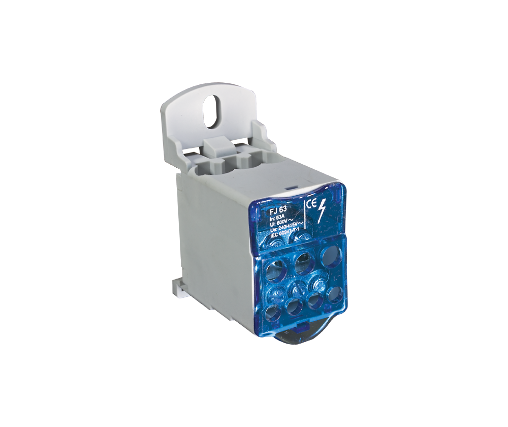 Multi Pole Distribution Block - Din Rail Or Bolt Down Mount