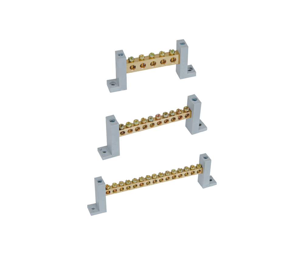 9 x 6mm Terminal Bar Uninsulated Terminal Bar