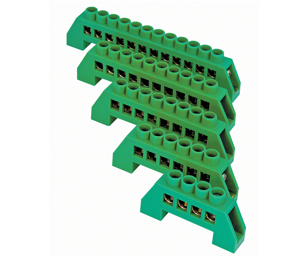 Fully Insulated Neutral Bar - Green – Ofam Electrical