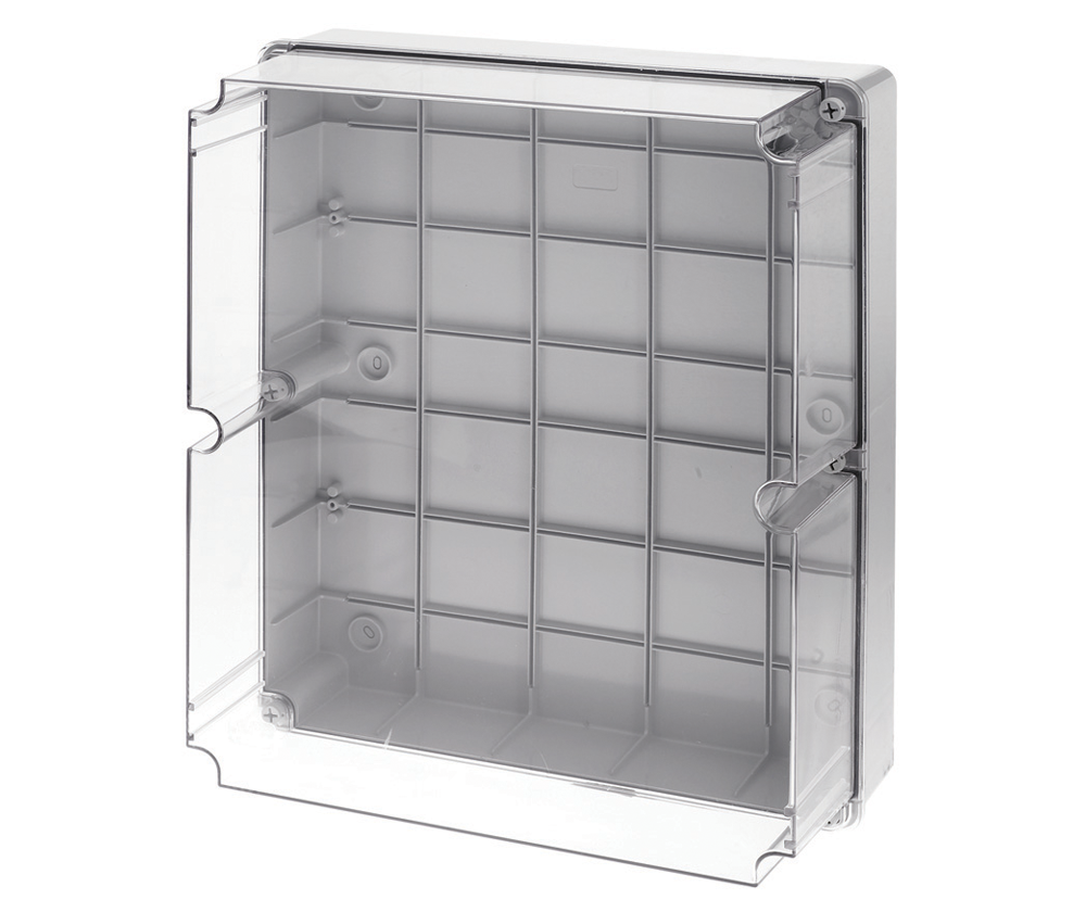 Enclosure with transparent lid IP65