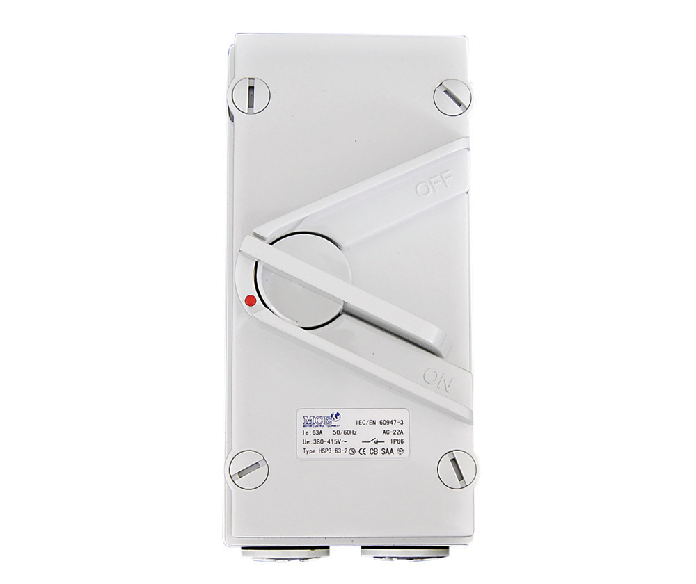 Ip66 Surface Mounting Lockable Isolator 4 Pole