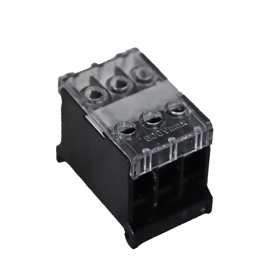 Din rail terminals with covers