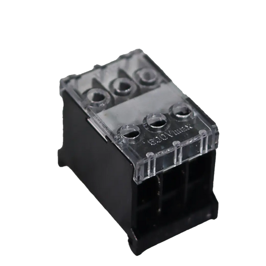 Din rail terminals with covers