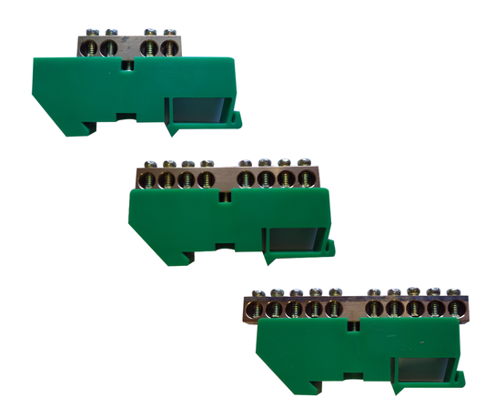 Clip On Din Rail Earth Bar 4 to 12 way