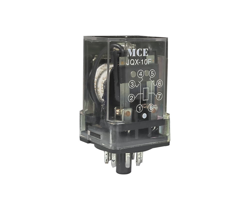 JQX-10F-2 - 8 Pin Plug In Relay - 2 C/Over, 10A