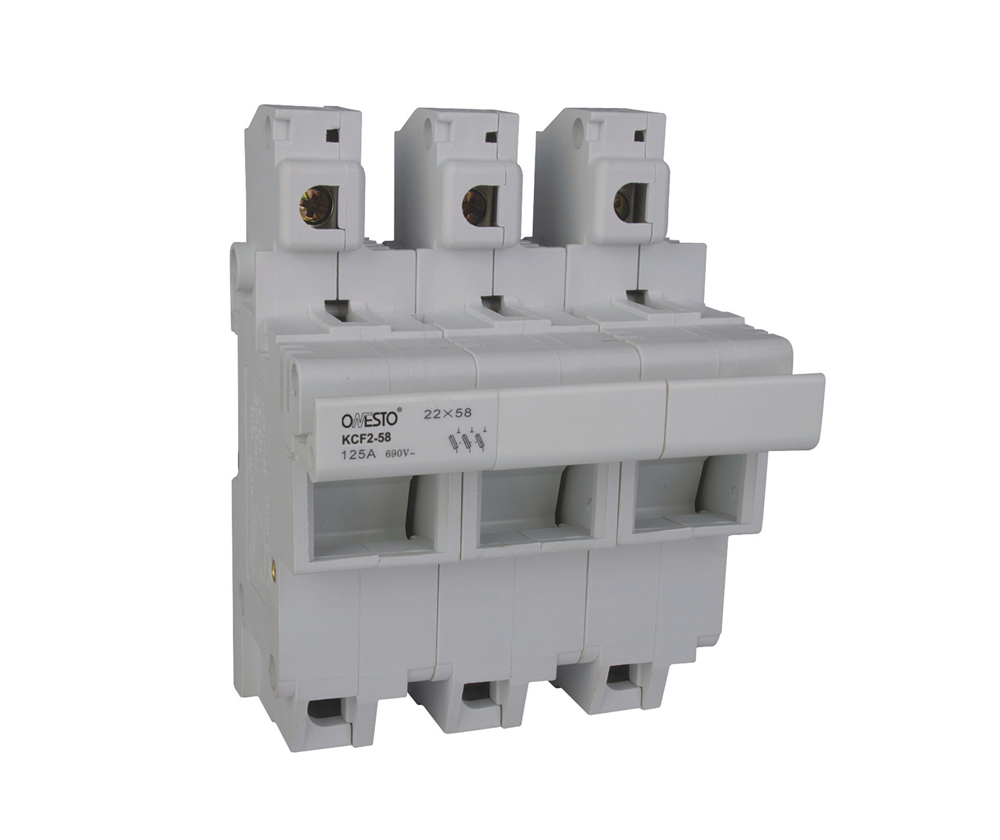 22 x 58 Ceramic Fuse, 125A, 3 Pole, Din Fuse Holder