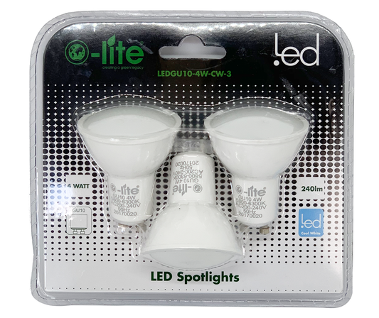 3 Pack 4W Led GU10 Spotlight