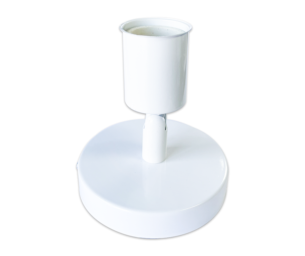 E27 ADJUSTABLE BASE MOUNT LAMP HOLDER - White