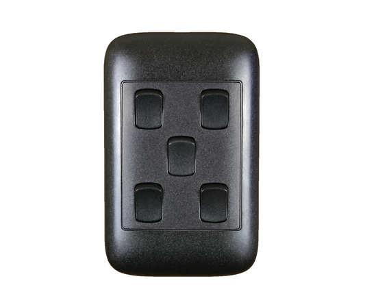 4X2 5Lever 1Way Black Switch