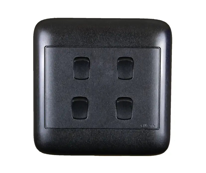 4X4 4Lever 1Way Black Switch