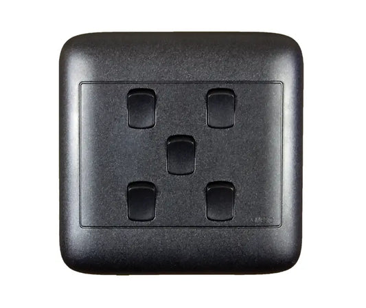 4X4 5Lever 1Way Black Switch