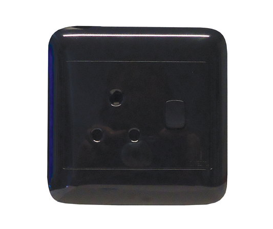 4X4 Black Dedicated Single Switch Socket