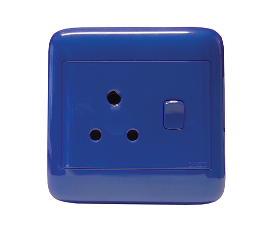 4X4 Blue Dedicated Single Switch Socket