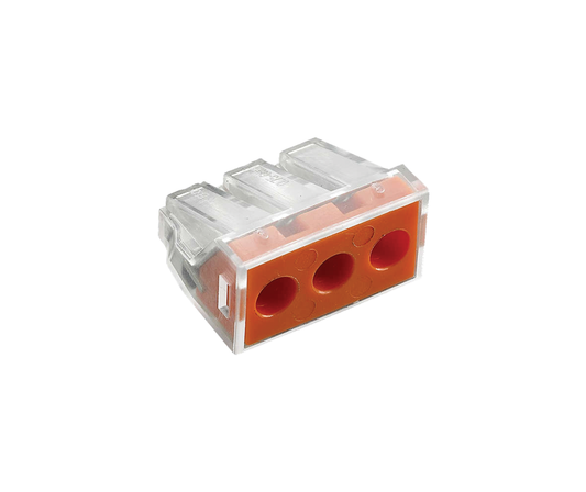 Orange Fixed Wire Connector 400V 32A for 3 Wires (2.5 - 6mm²)