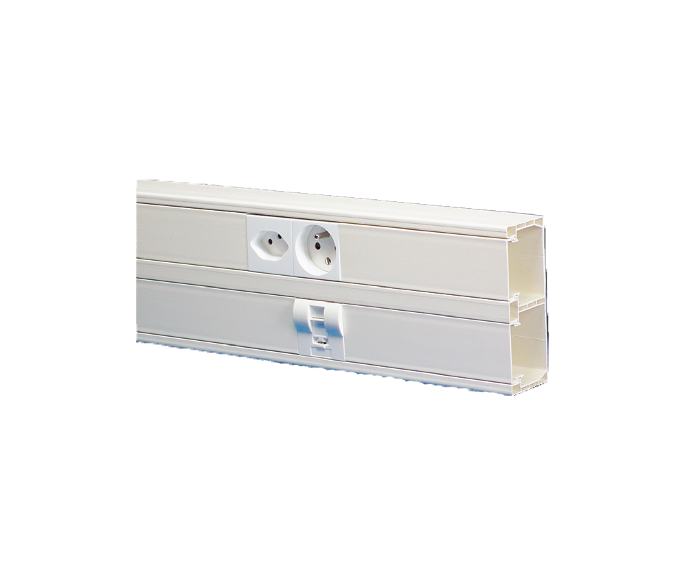 125X50X2 2 Compartmentwhite Trunking