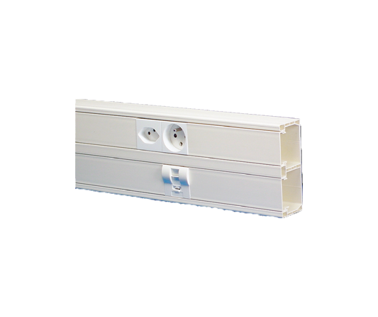 125X50X2 2 Compartmentwhite Trunking