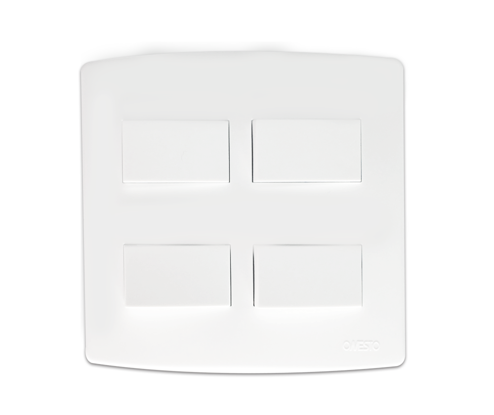 4X4 4 Lever 1 Way Switch White