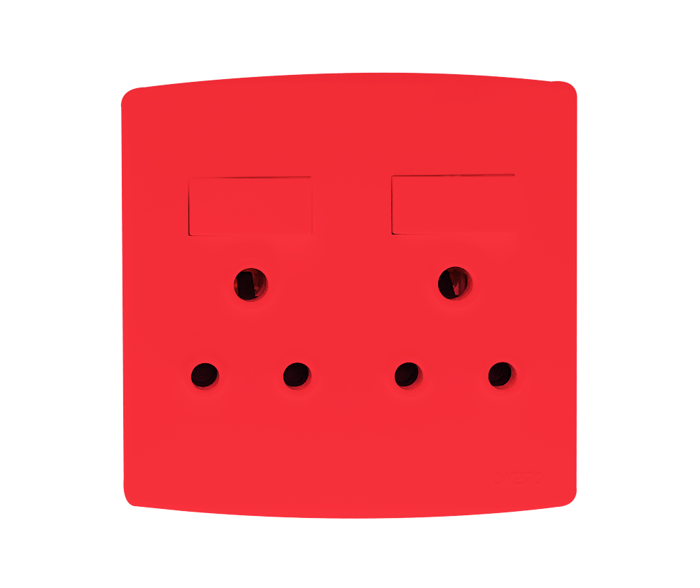 4X4 Double Dedicated Socket Red