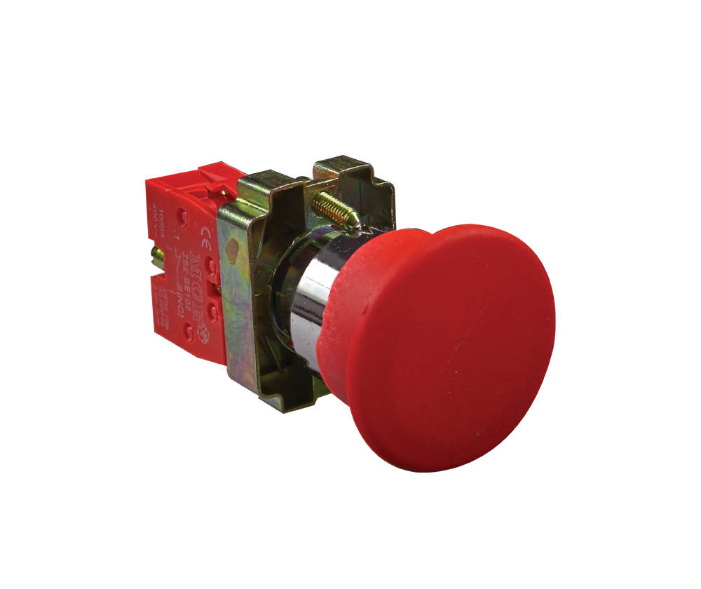 Non-Latching Emergency Stop - 40mm - 1 NC Red