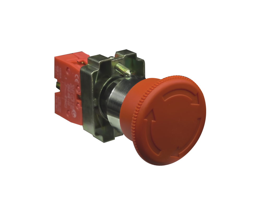 Latching Emergency Stop - Twist to Release - 40mm - 1 NC Red